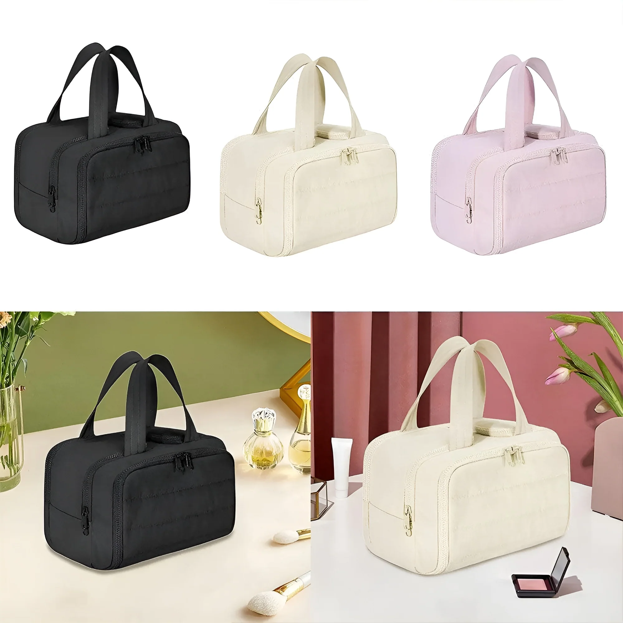 4-in-1 Puffy Multifunctionele Toilettas voor Vrouwen - Image 5