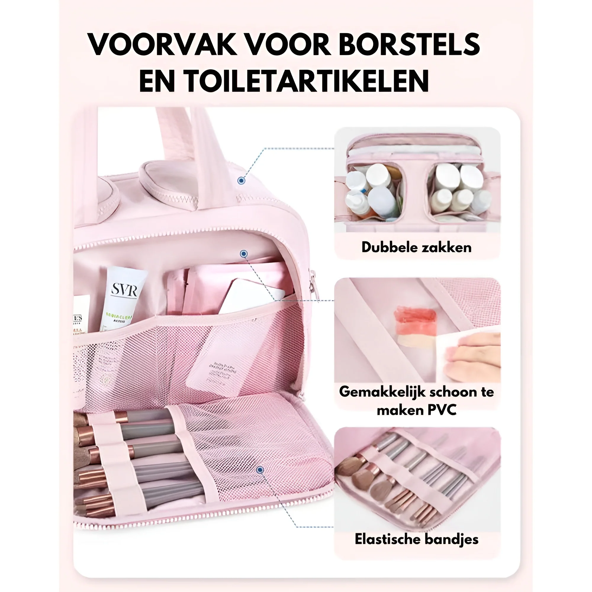 4-in-1 Puffy Multifunctionele Toilettas voor Vrouwen - Image 7