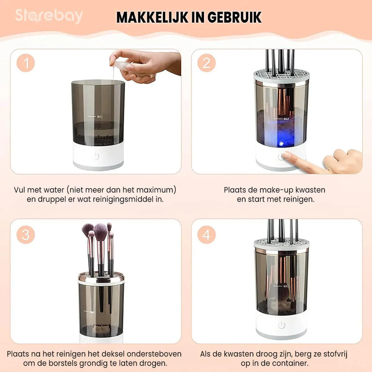 BeautyFresh™ | Automatische make-up kwastenreiniger - Image 3