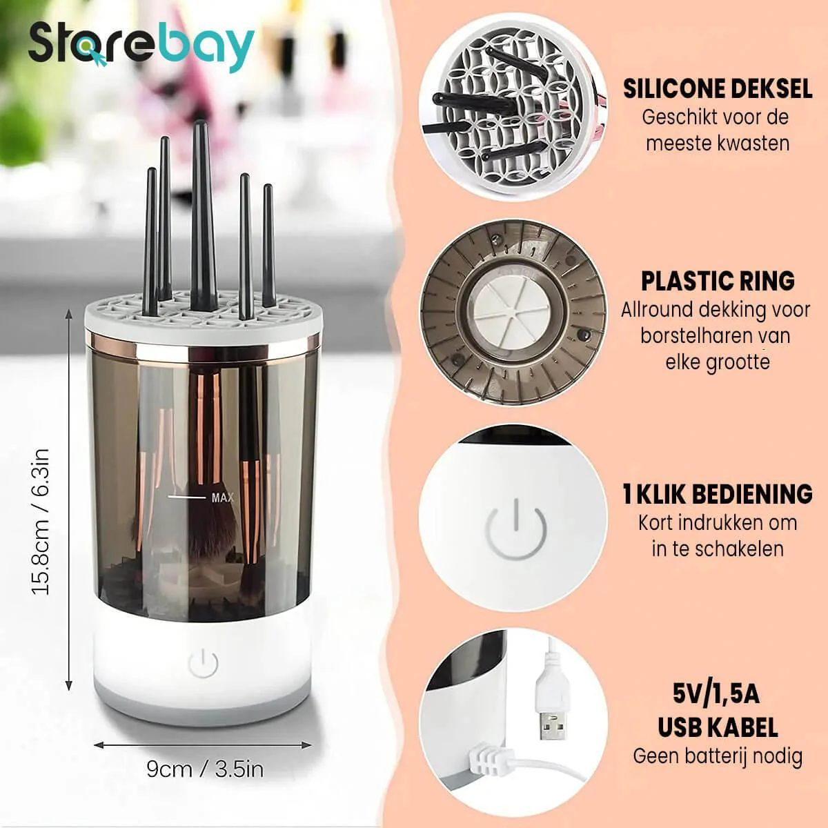 BeautyFresh™ | Automatische make-up kwastenreiniger - Image 5
