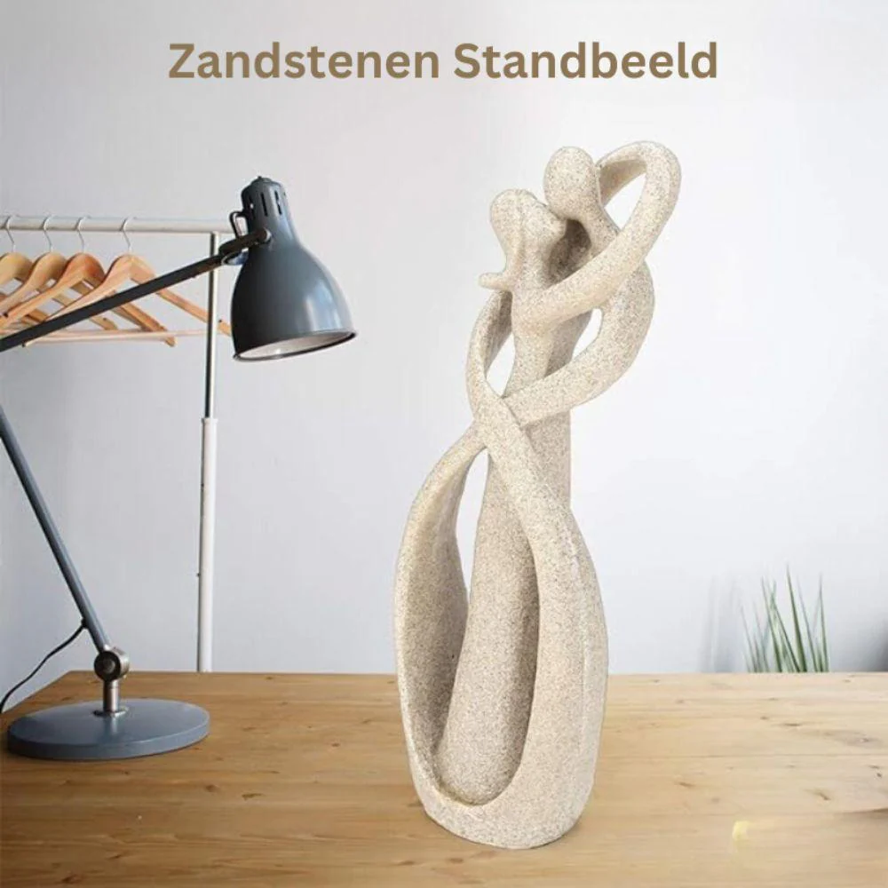 Eeuwige Omhelzing | Abstract beeldje van tijdloze liefde - Image 5