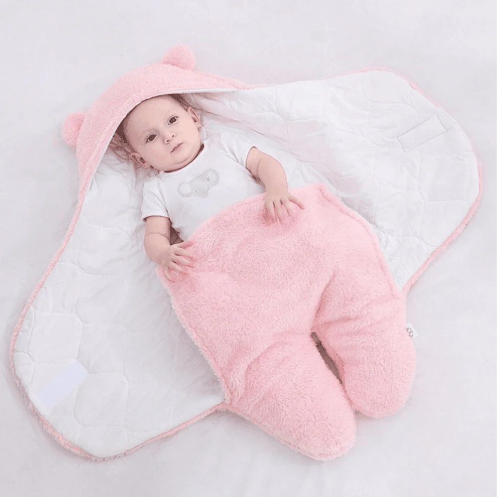 Fluffy Beren wikkeldeken | Warme en knusse baby slaapzak - Image 4