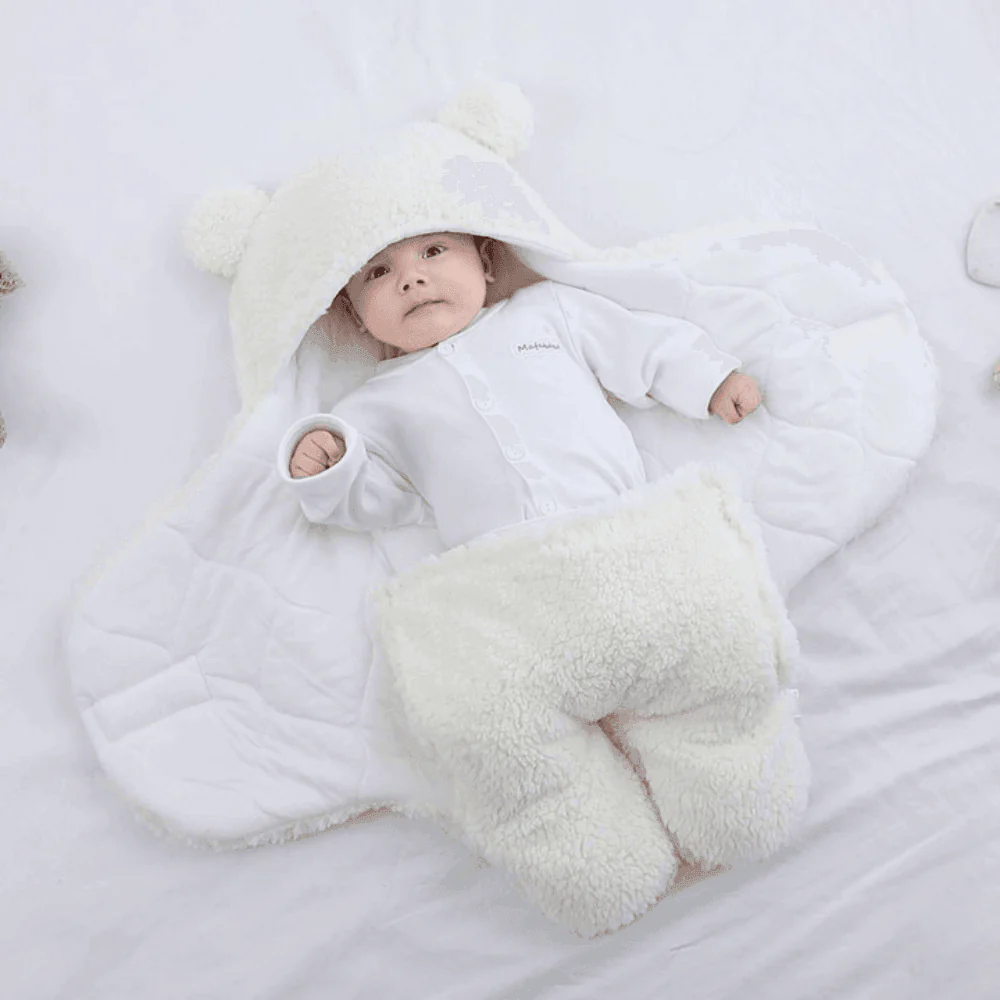 Fluffy Beren wikkeldeken | Warme en knusse baby slaapzak - Image 6