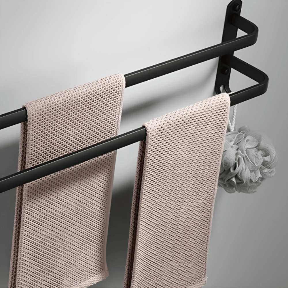 Handdoekenrek voor badkamer met haken - Image 10