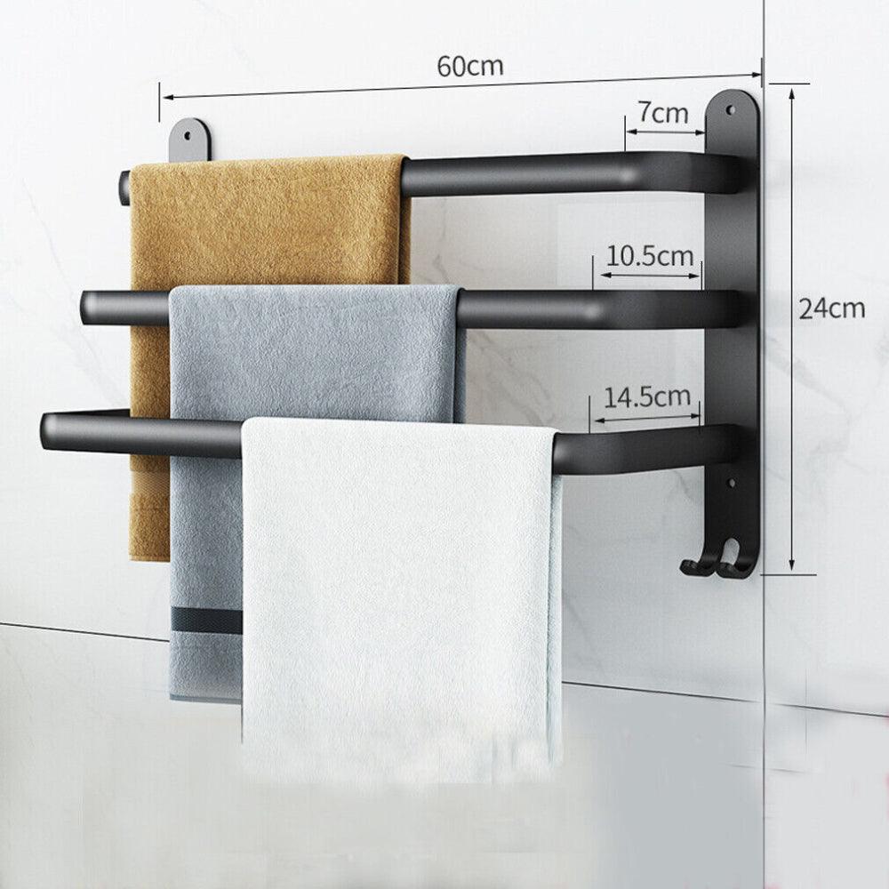 Handdoekenrek voor badkamer met haken - Image 3