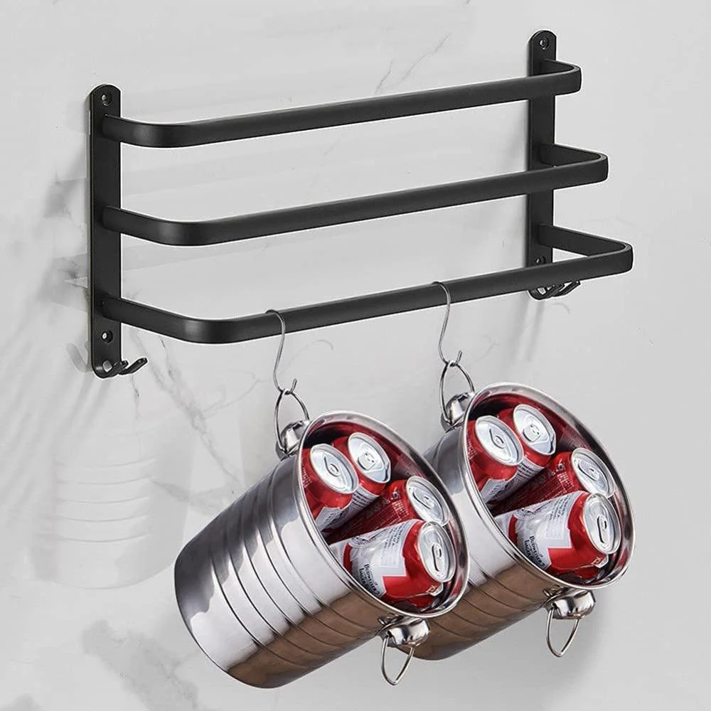 Handdoekenrek voor badkamer met haken - Image 5
