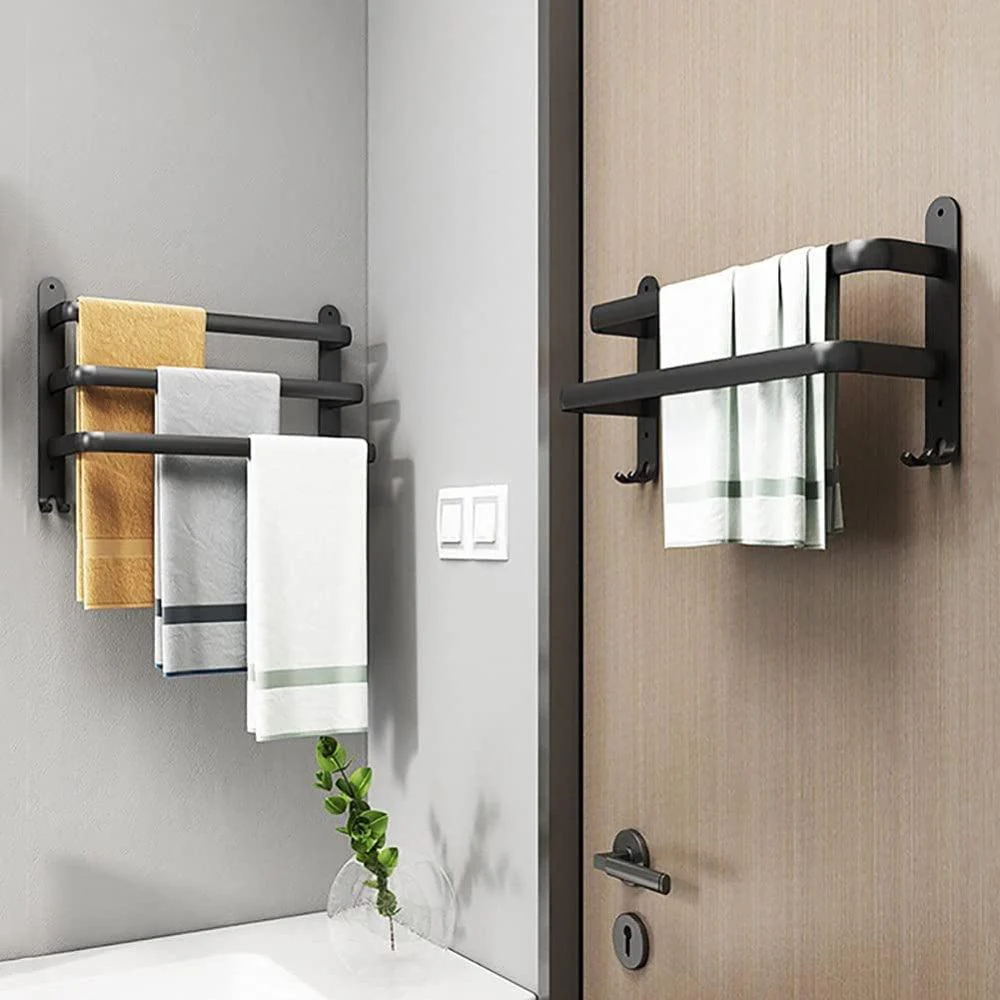 Handdoekenrek voor badkamer met haken - Image 7