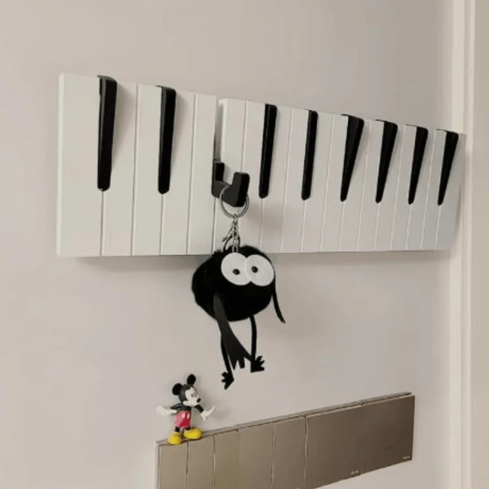 Houten Pianotoetsen Kapstok | Stijlvolle opbergoplossing voor muziekliefhebbers - Image 3