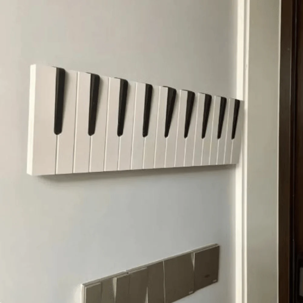 Houten Pianotoetsen Kapstok | Stijlvolle opbergoplossing voor muziekliefhebbers - Image 4