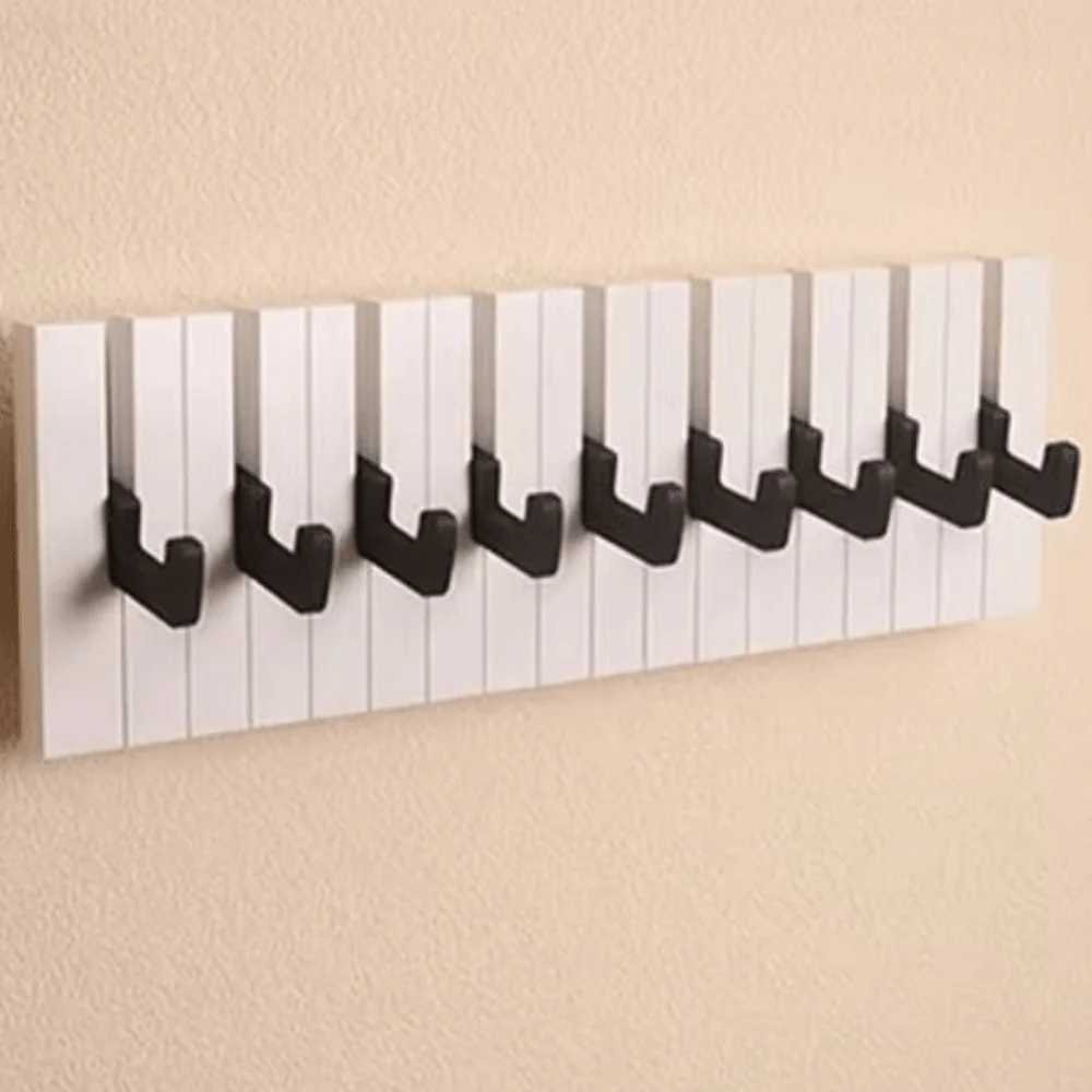 Houten Pianotoetsen Kapstok | Stijlvolle opbergoplossing voor muziekliefhebbers - Image 6