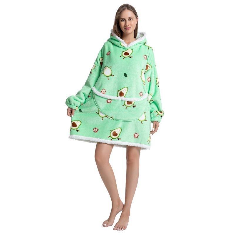 Shoodie™ New Avocado | Heb het nooit meer koud met deze warme fleece hoodie deken! - Image 3