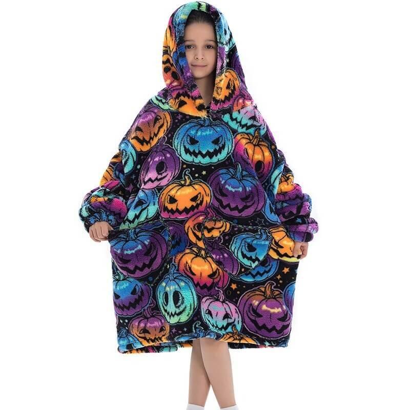 Shoodie™ Pompoen | Heb het nooit meer koud met deze warme fleece hoodie deken! - Image 5
