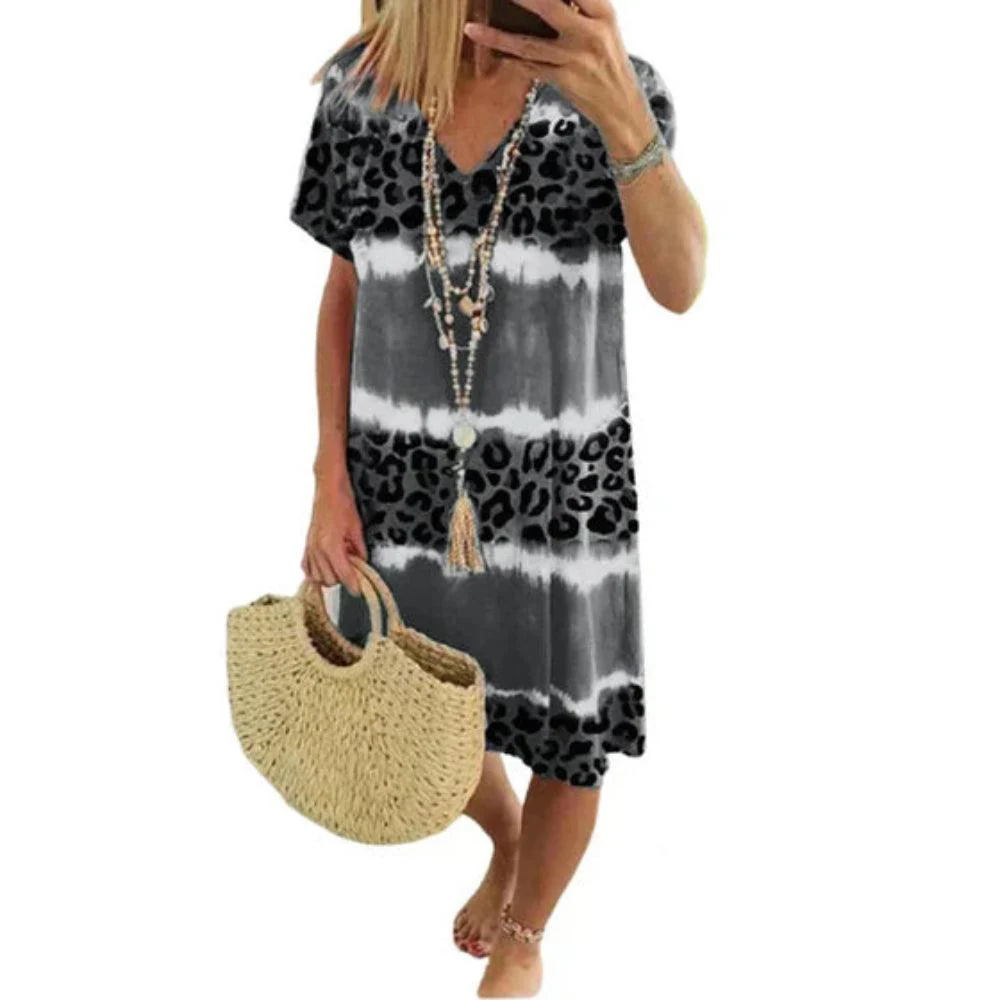 LunaVita | Dames zomerjurk met luipaardprint - Image 4
