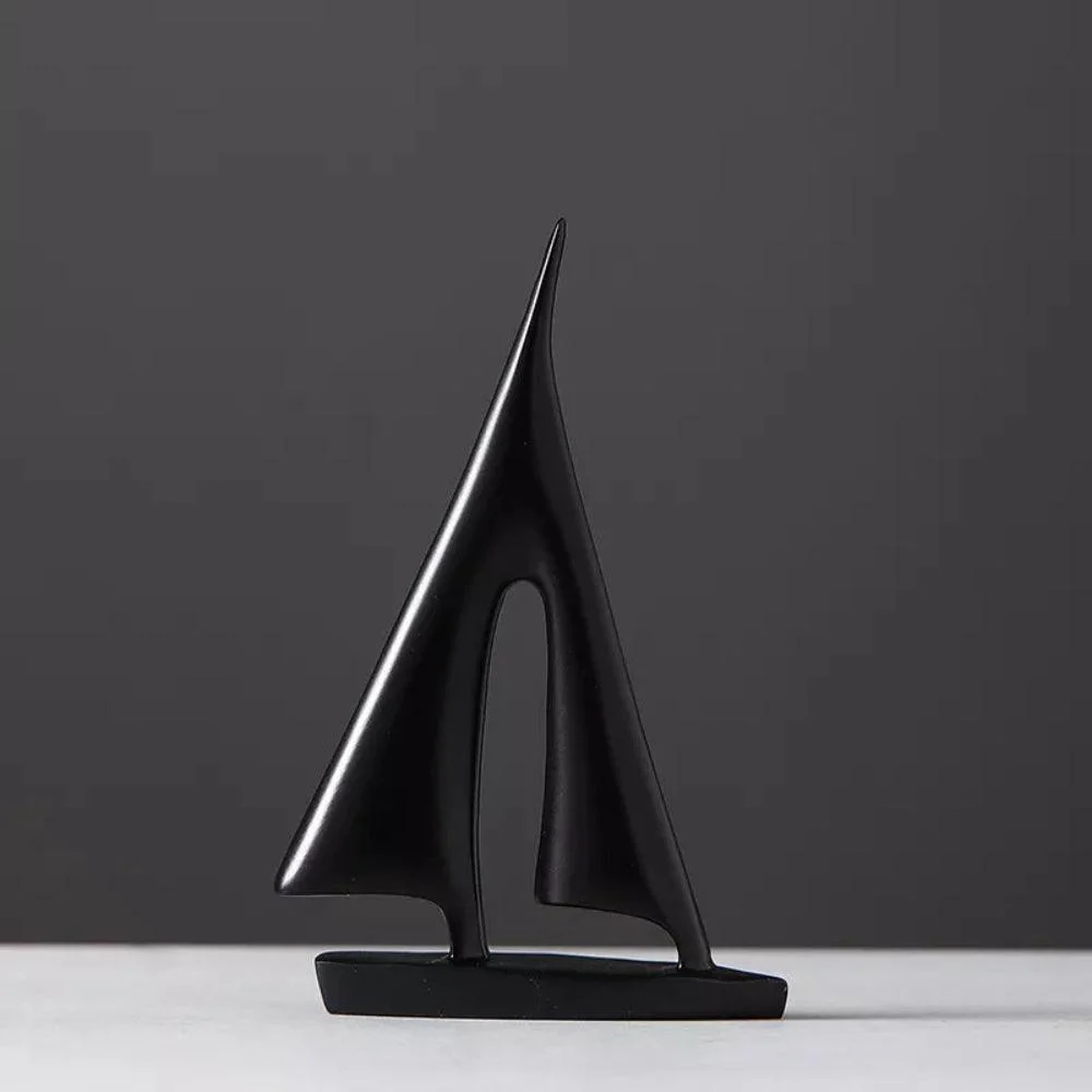 Minimalistische zeilboot sculptuur decoratie - Image 5