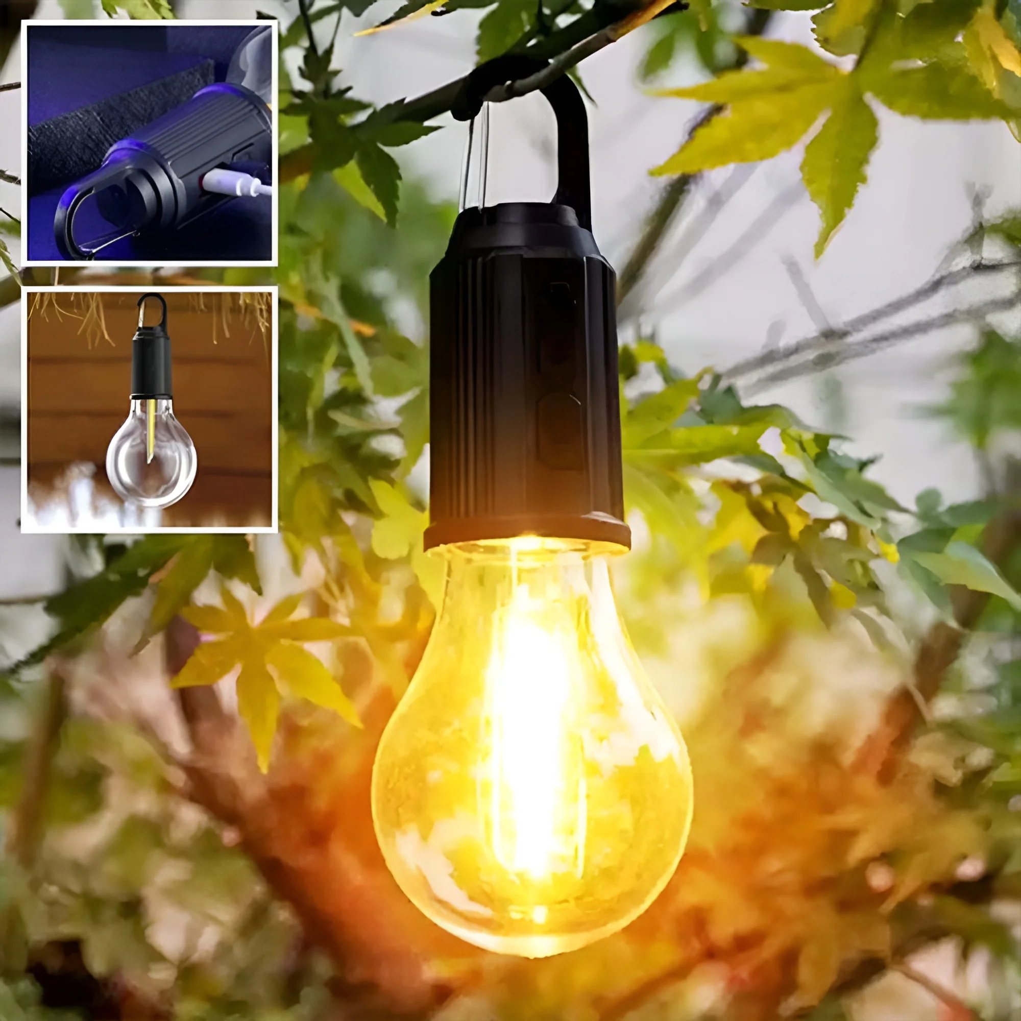 Oplaadbare retro gloeilamp | Ideaal voor op de camping! - Image 15