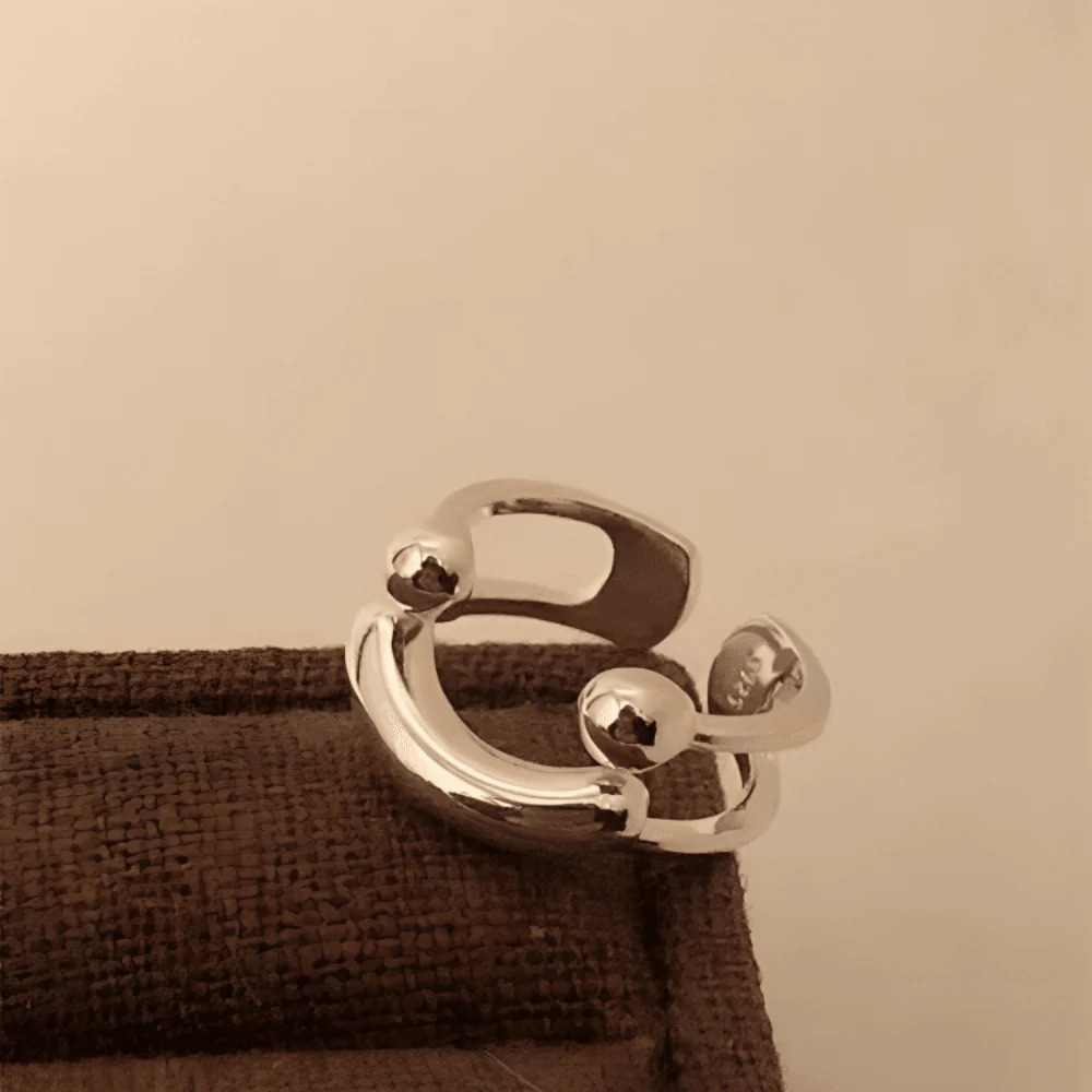 PureVibe | Smiley verstelbare ring - Image 5