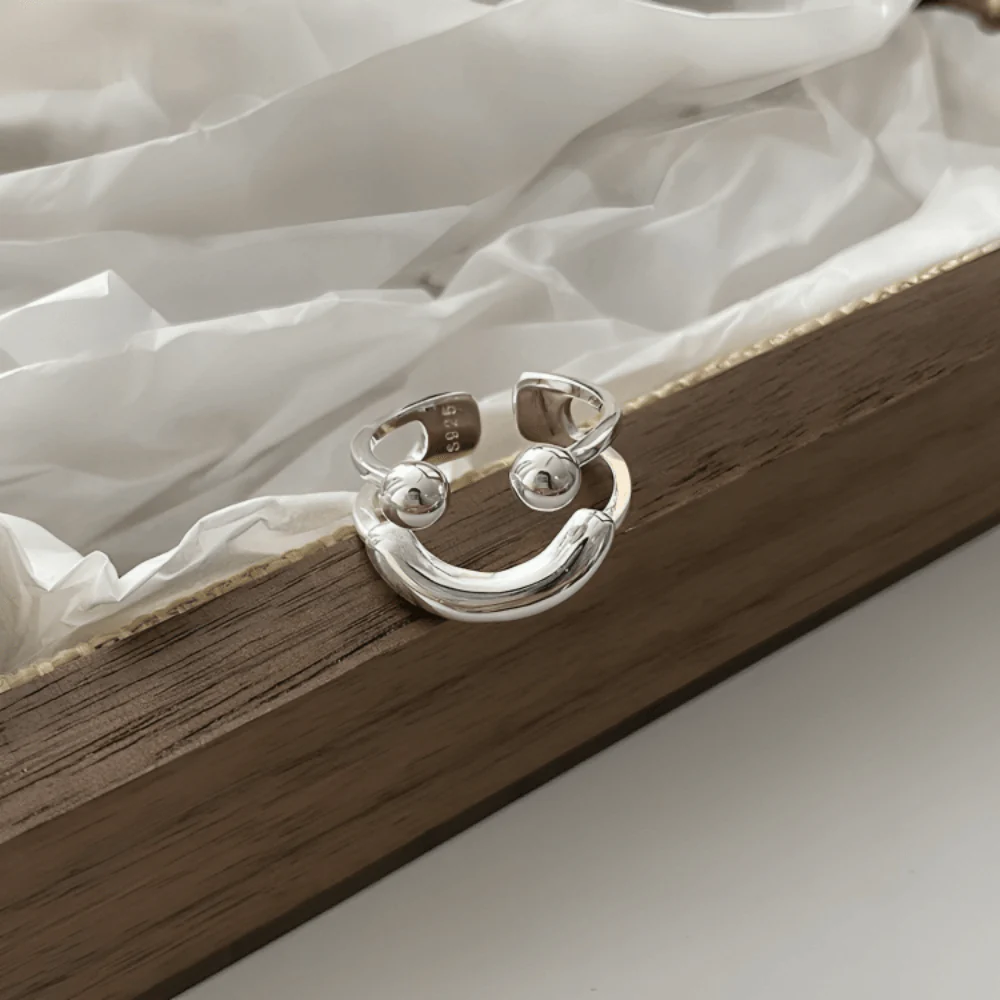 PureVibe | Smiley verstelbare ring - Image 6
