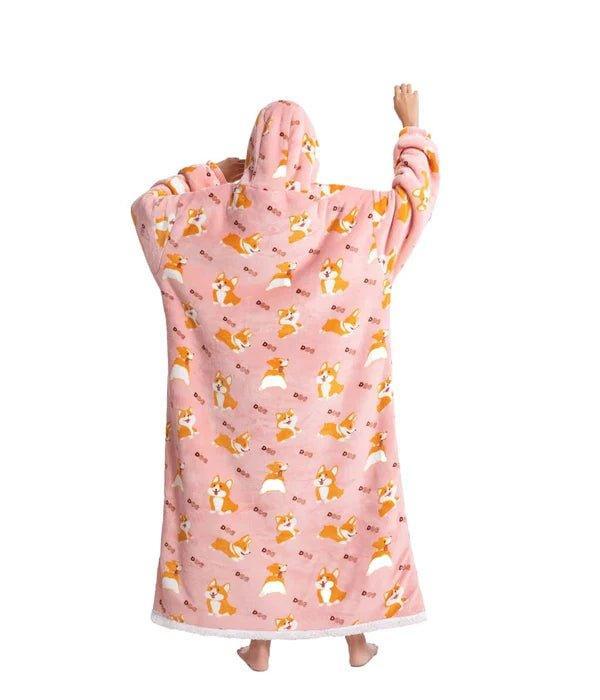 Shoodie Corgi Hond Extra Lang | Heb het nooit meer koud met deze warme fleece hoodie deken!! - Image 3