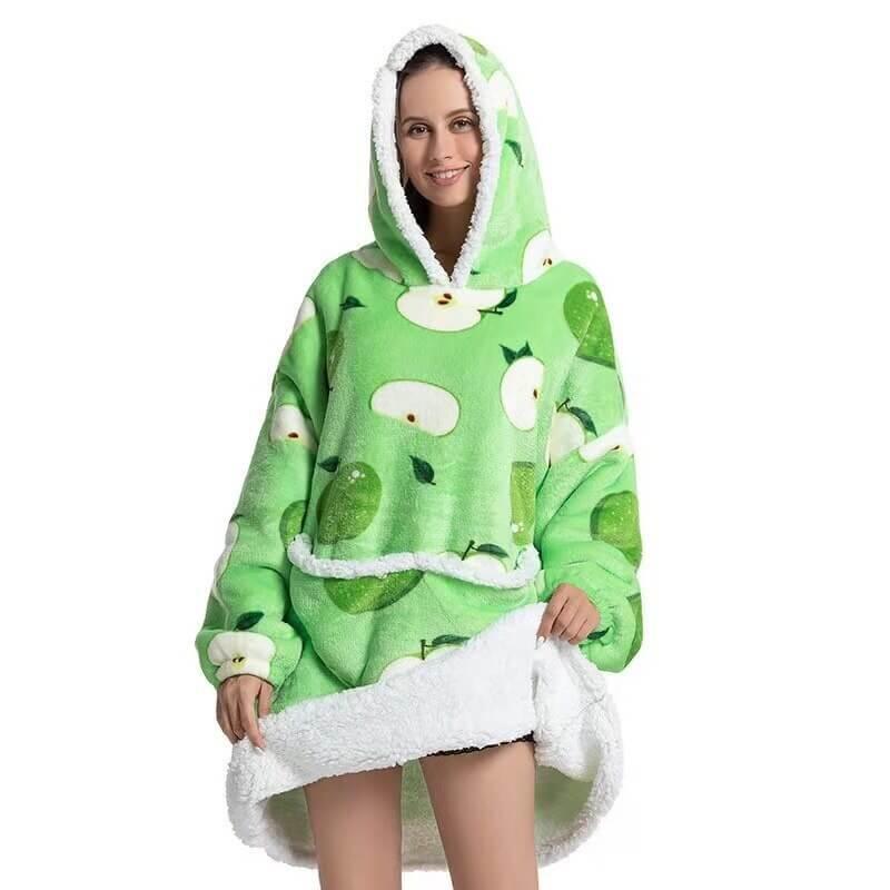 Shoodie™ Appel | Heb het nooit meer koud met deze warme fleece hoodie deken! - Image 3