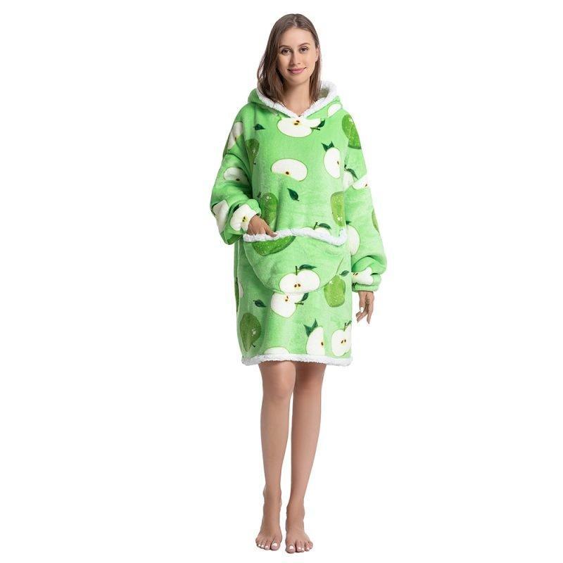Shoodie™ Appel | Heb het nooit meer koud met deze warme fleece hoodie deken! - Image 4