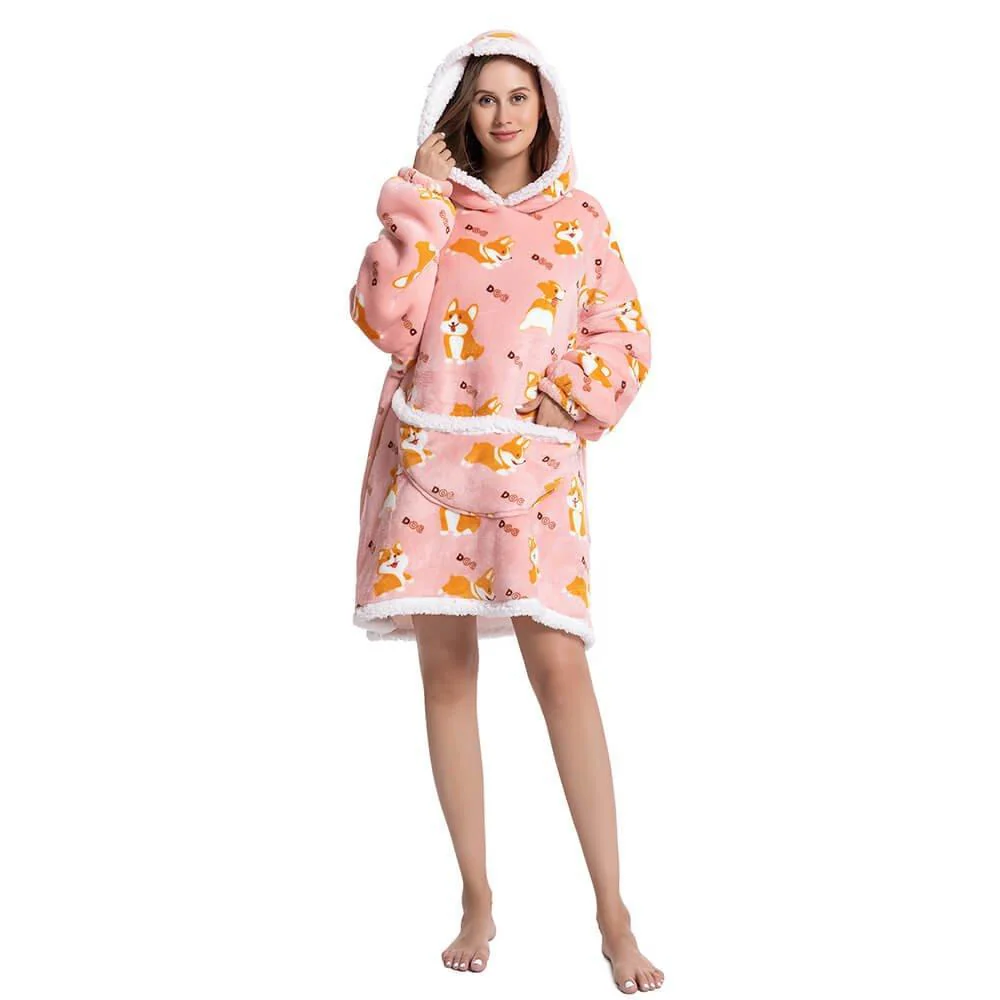 Shoodie™ Corgi | Heb het nooit meer koud met deze warme fleece hoodie deken! - Image 4