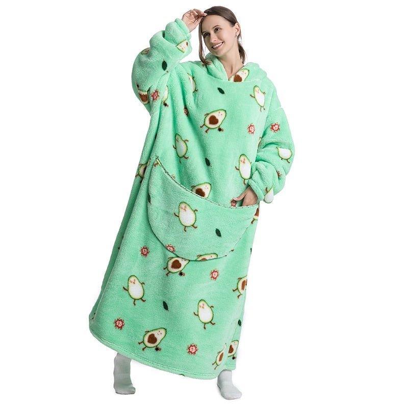 Shoodie Avocado Extra Lang | Heb het nooit meer koud met deze warme fleece hoodie deken!! - Image 5
