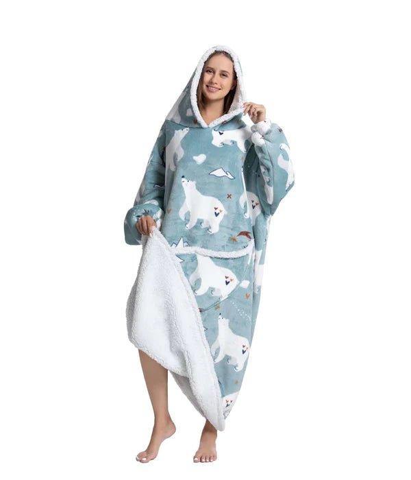 Shoodie IJSBEER Extra Lang | Heb het nooit meer koud met deze warme fleece hoodie deken!! - Image 4
