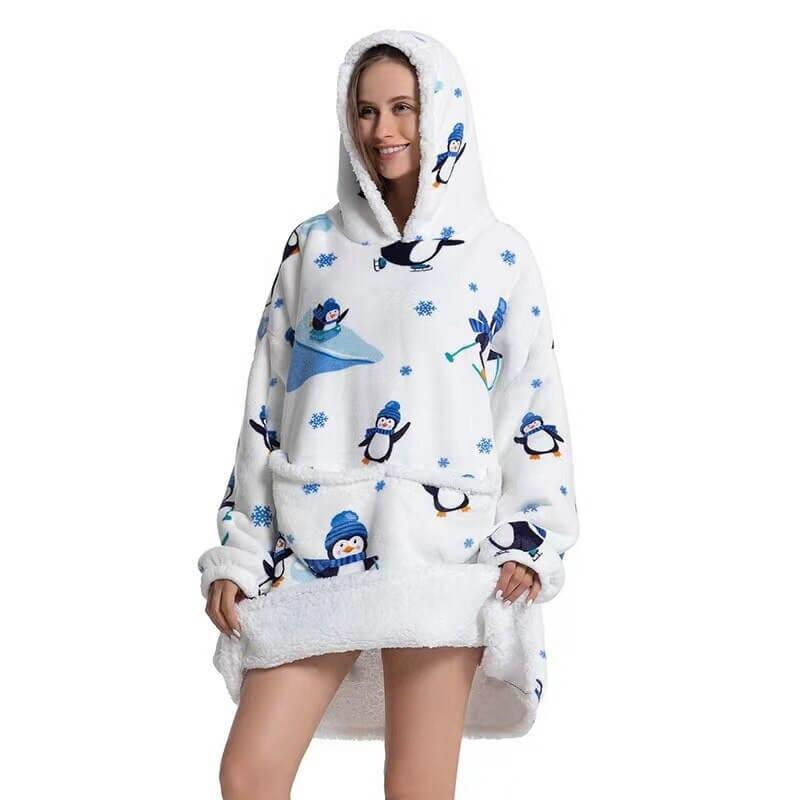 Shoodie™ Pinquin | Heb het nooit meer koud met deze warme fleece hoodie deken! - Image 3