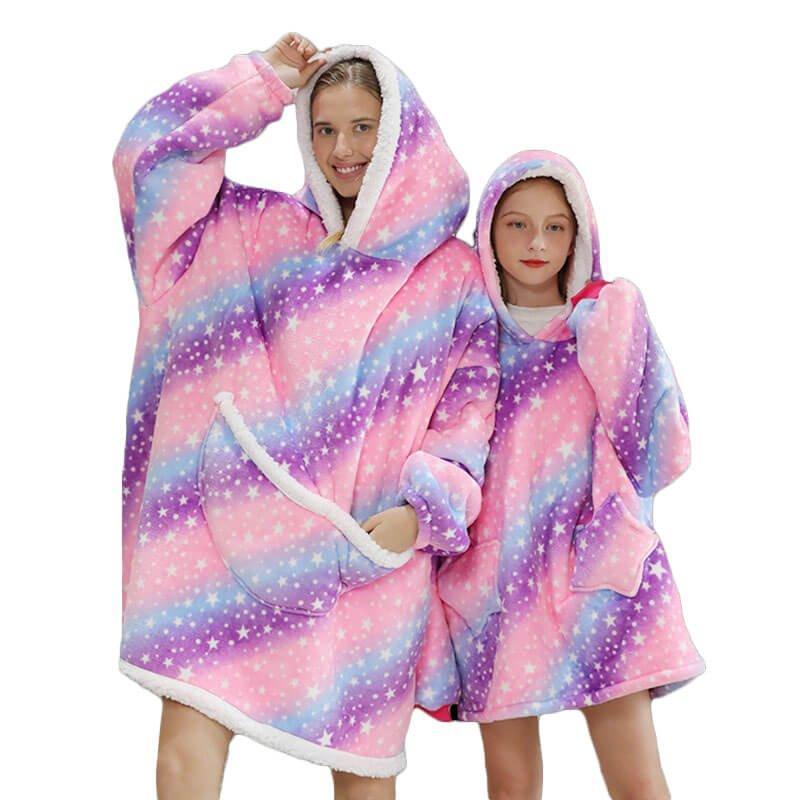 Shoodie™ Purple Star | Heb het nooit meer koud met deze warme fleece hoodie deken! - Image 4