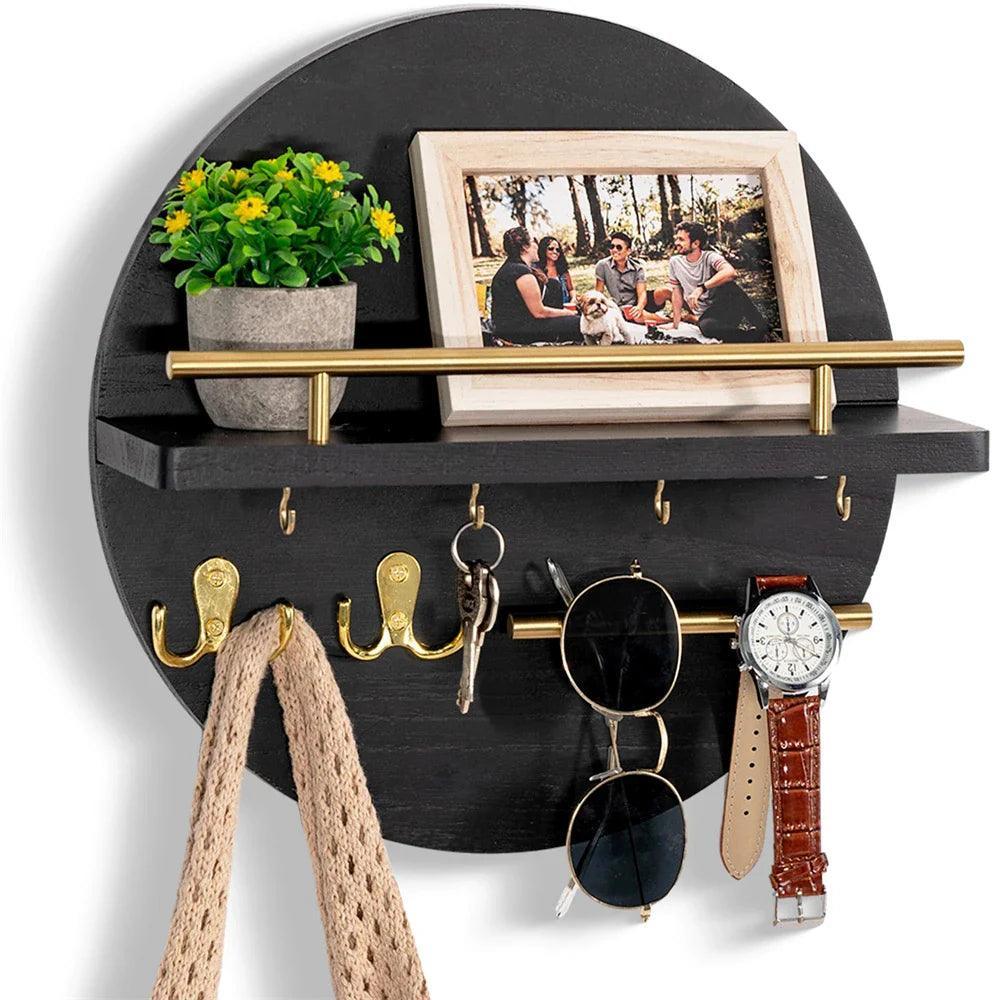 Stijlvolle wanddecoratie | Houten sleutelhouder - Image 10