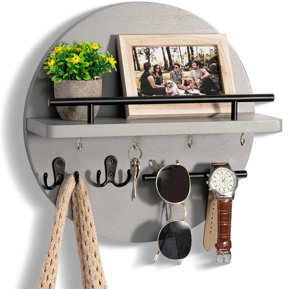 Stijlvolle wanddecoratie | Houten sleutelhouder - Image 11