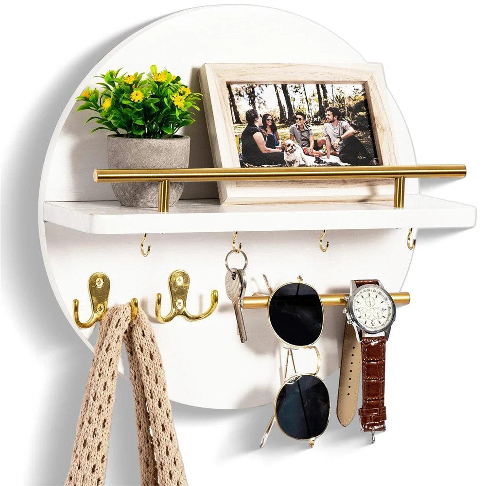 Stijlvolle wanddecoratie | Houten sleutelhouder - Image 12