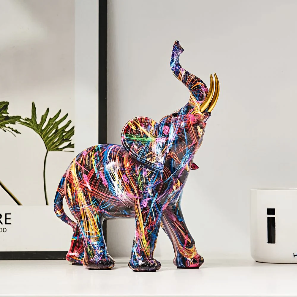 StreetArt Elephant™ | Kleurrijk graffiti olifant decorstuk - Image 4