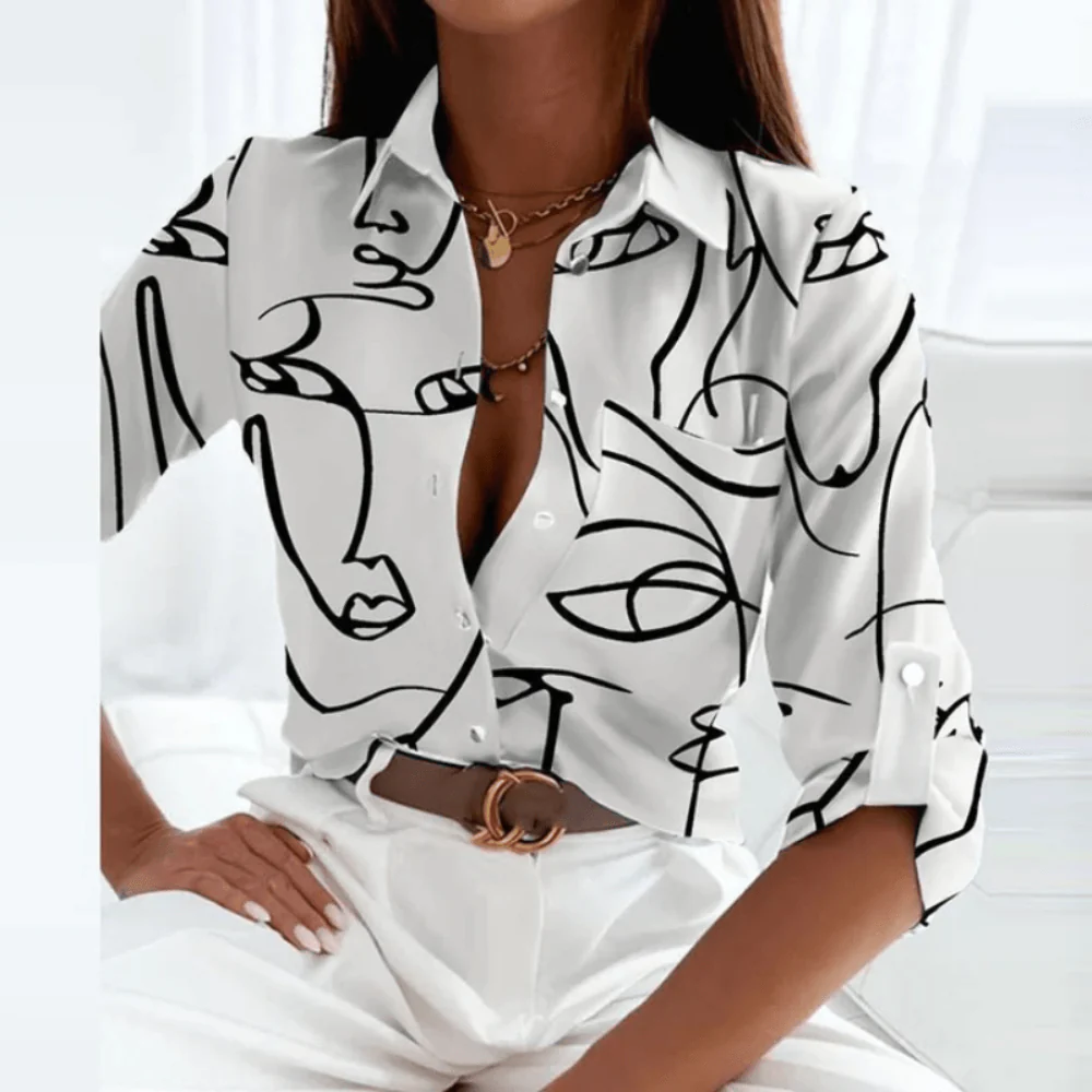 Suzanne | Dames blouse met lange mouwen - Image 5