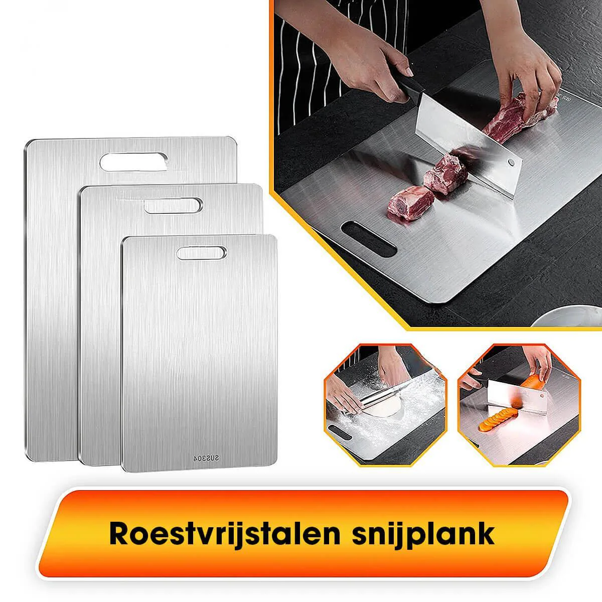 Titan Roestvrijstalen Snijplank | Hygiënisch en duurzaam - Image 6