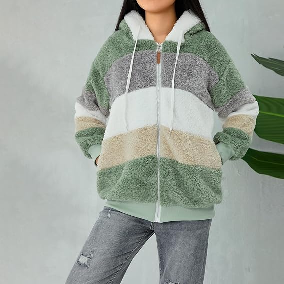 Warme dames fluffy vest | Teddy trui met rits - Image 12