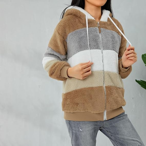 Warme dames fluffy vest | Teddy trui met rits - Image 14
