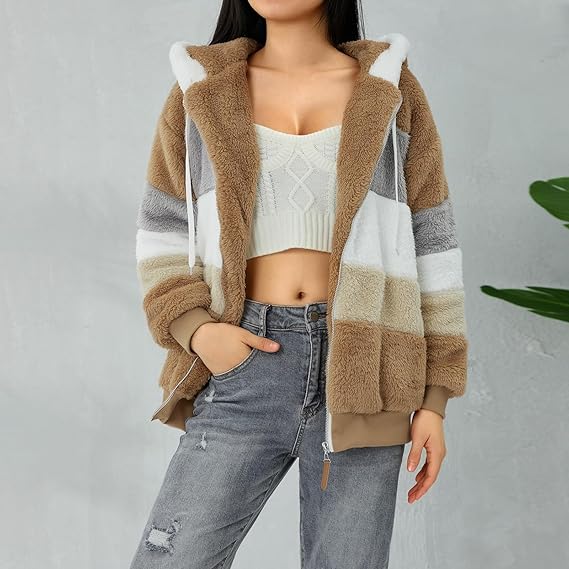 Warme dames fluffy vest | Teddy trui met rits - Image 15