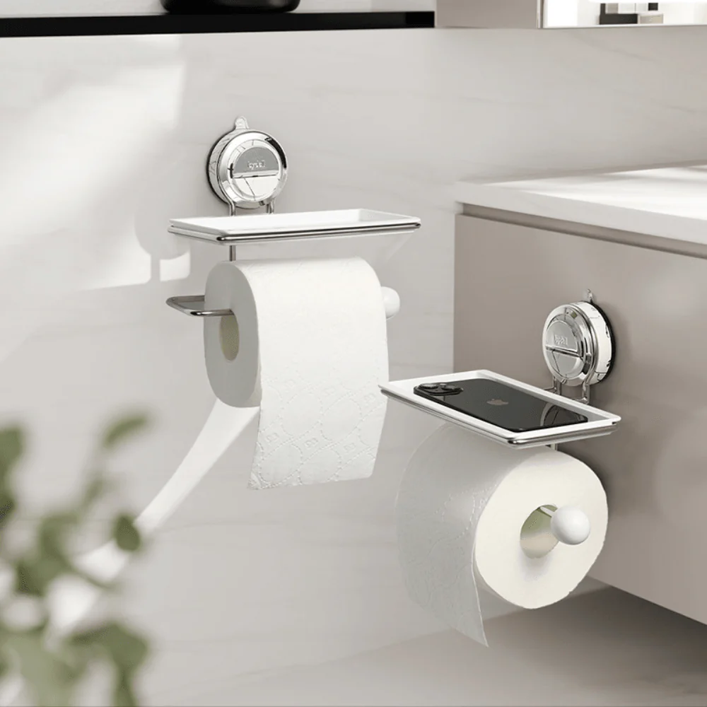 Zuignap RVS toiletrolhouder | Plaats overal zonder boren - Image 13