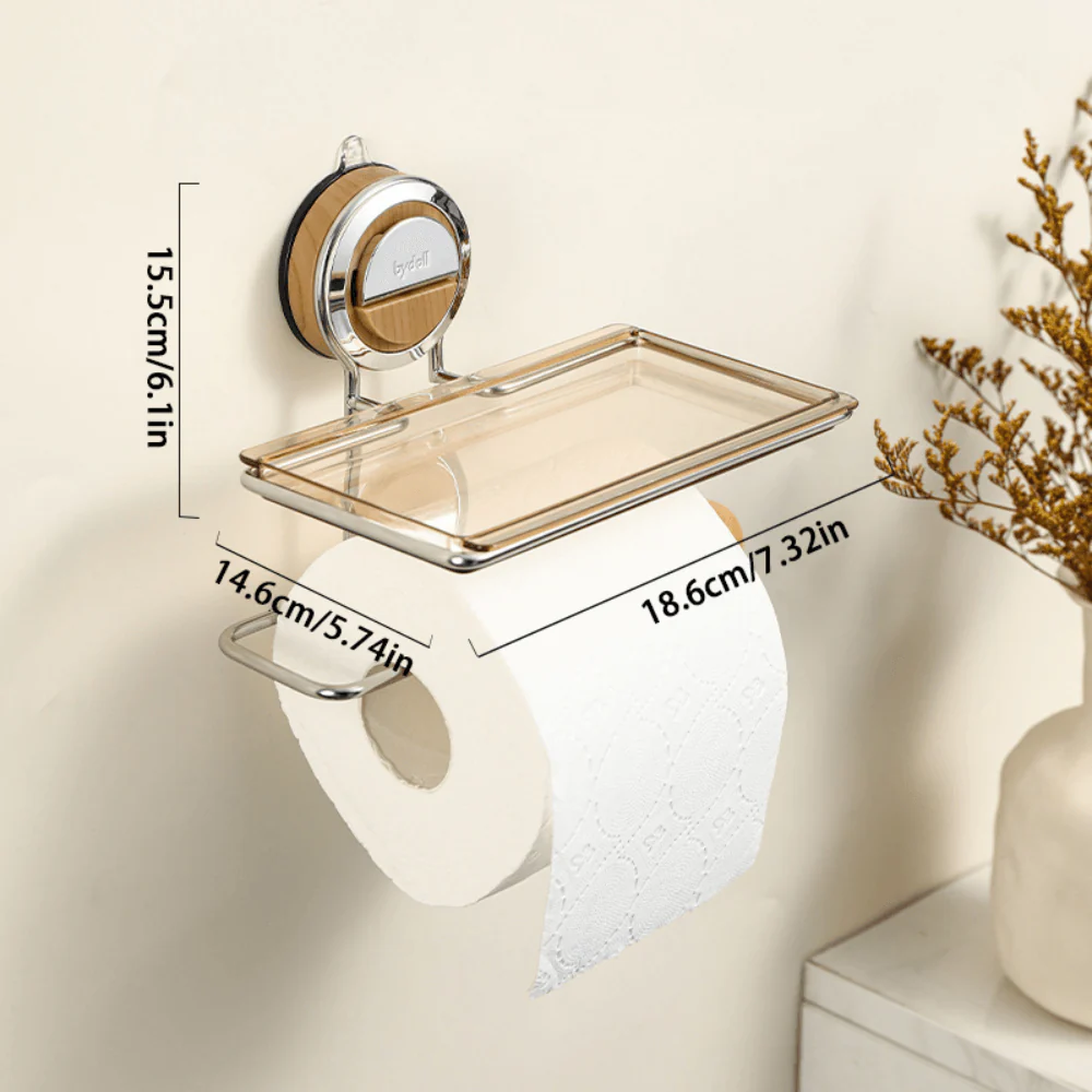 Zuignap RVS toiletrolhouder | Plaats overal zonder boren - Image 7